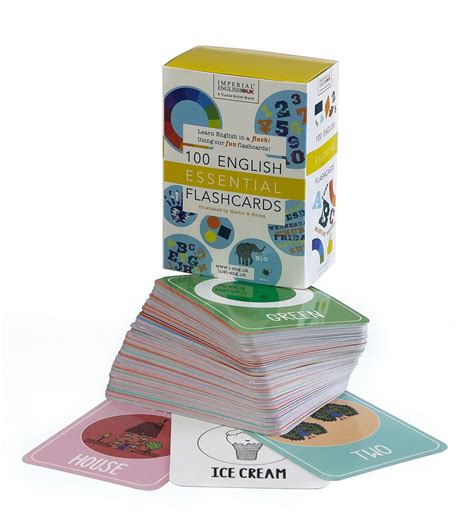 Buy Imperial English Uk Essential Flashcards For Kids - 100 Cards ...