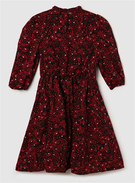 Buy Girls Heart Printed Fit and Flare Dress Online at just Rs. 699.0 ...