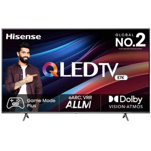 Buy Hisense 139 cm (55 inch) 4K Ultra HD QLED Smart TV 55E7K (Black) at ...