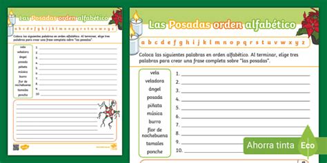 Las posadas orden alfabético