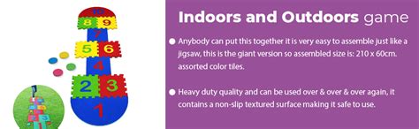 Buy Toy Cloud Hopscotch Mat for Kids Hopscotch Foam Mat Puzzle for Kids ...