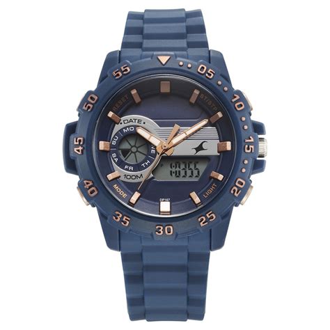 Buy Online Fastrack Street line Quartz Analog Digital Blue Dial ...