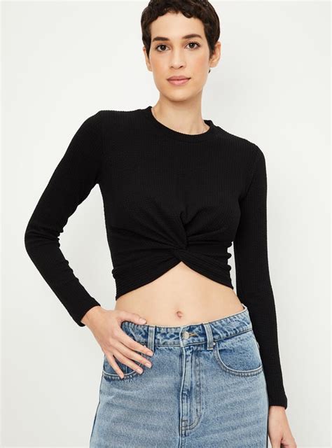 Buy Women Twisted Waist Crop Top Online at just Rs. 799.0 ...