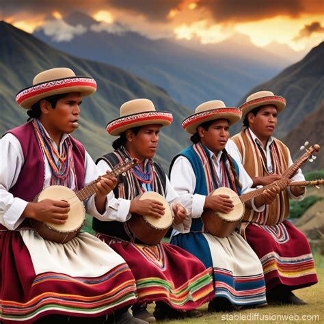 Traditional Peruvian Musicians in Authentic Performance | Stable ...