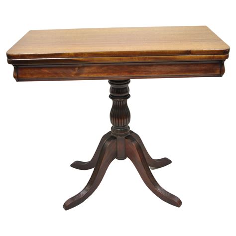 Red Lion Duncan Phyfe Pedestal Base Mahogany Flip Top Game Console ...