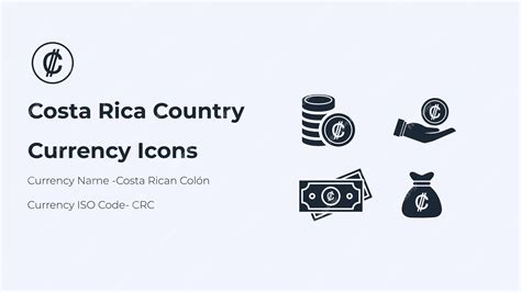 Premium Vector | Costa rica country currency symbol set