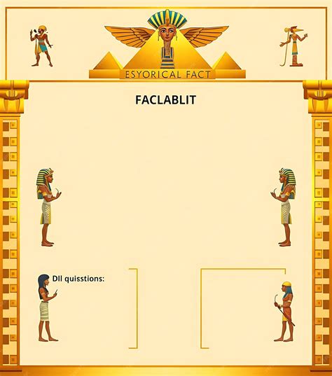 Egyptian theme layout screen for a history streamer with gold and sand ...