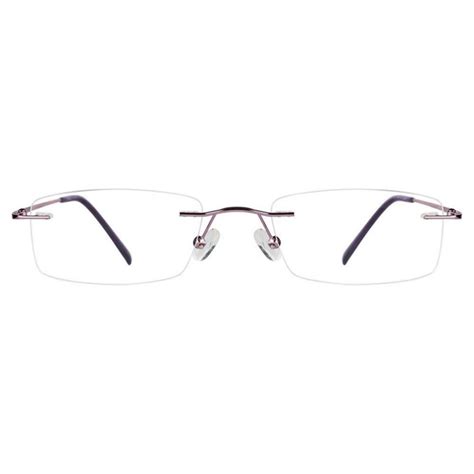 Purple Rimless Computer Glasses with Anti Glare Coating - GlassesIndia ...