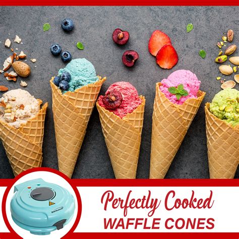 Brentwood TS-1405BL 750w Waffle Cone Maker, Blue - Brentwood Appliances