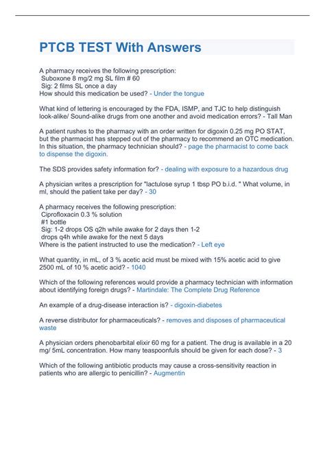 Image result for PTCB Multiple Choice