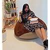 Mollismoons Lounger Bean Bag XXXL Size Brown Fur Bean Bags Without ...