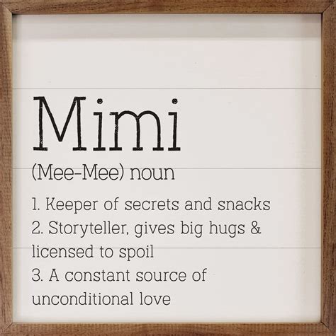 Mimi Definition Sign – The Mason Jar