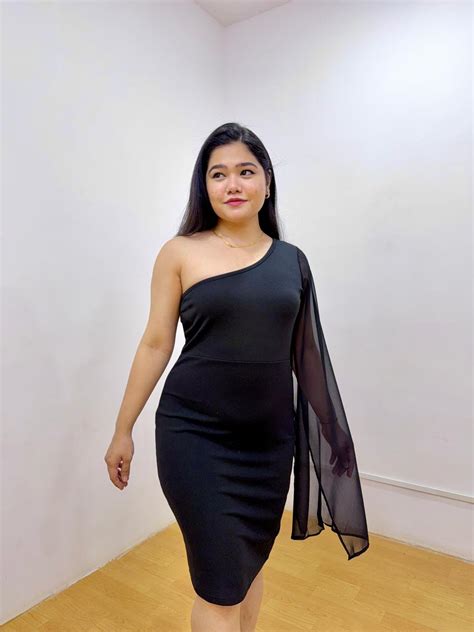 Black One Shoulder Bodycon Dress – Reveal Store