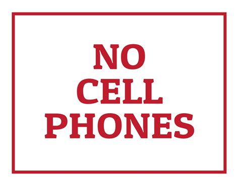 Free Printable No Cell Phone Sign Templates [PDF]