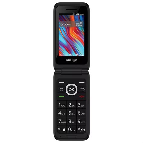 Buy Schok Classic Flip Unlocked (8GB) GSM Phone - Blue/Red Online at ...