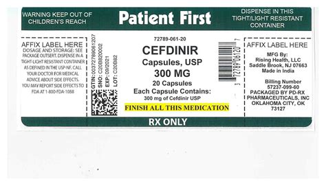Cefdinir by PD-Rx Pharmaceuticals, Inc. CEFDINIR capsule