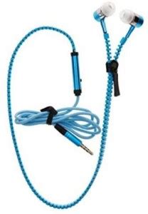 TSV Zipper Wire Earphones with Mic Design 3.5MM Jack Earbuds Wired ...