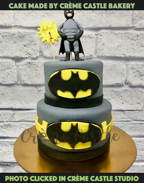 1st Birthday Cake for Baby Boy. Batman Superhero Cake. Noida & Gurgaon ...
