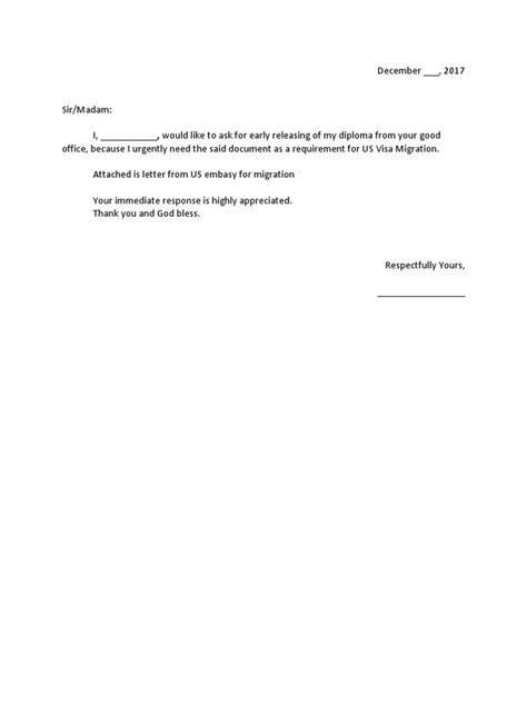 Request Letter For Diploma | PDF