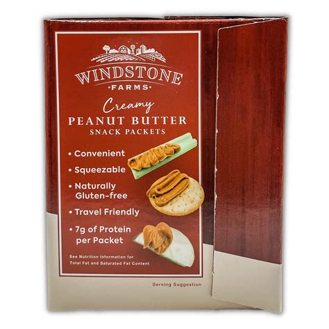 Buy Windstone Farms Creamy Peanut Butter 32ct 1.15oz Snack Packet, 1 ...