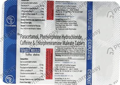 Teplota Nocold Strip Of 10 Tablets: Uses, Side Effects, Price & Dosage ...