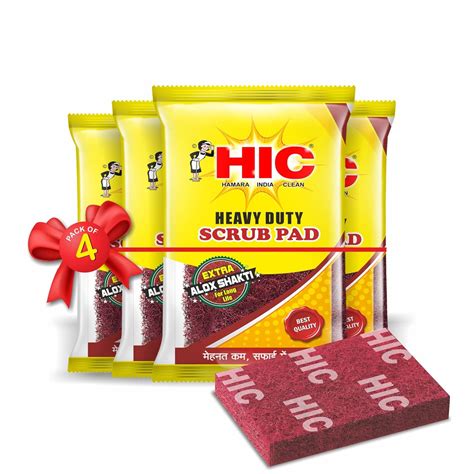 HIC Heavy Duty Scrub Pad for Tough Stain Removal for tava, kadai and ...