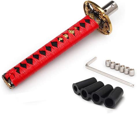 Samurai Sword JDM Car Manual Shift Knob Shifter Alloy Katana Adapter ...