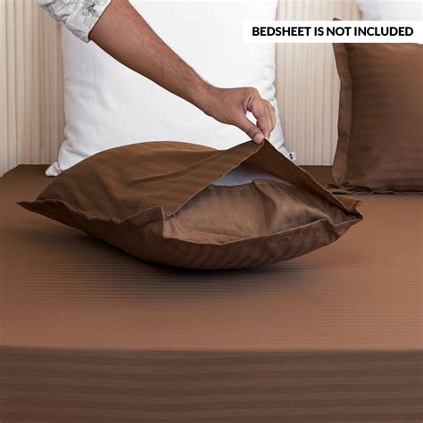 Brown Cotton Pillow Cover ( Bedsheet Not Included ) | HomeMonde Lifestyle