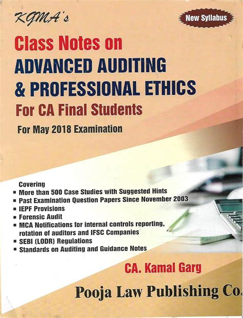 Buy Class Notes on Advanced Auditing and Professional Ethics [for Ca ...