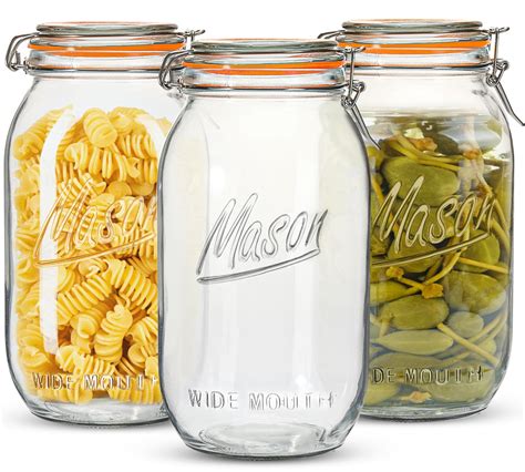 Snapklik.com : Anwoi Wide Mouth Mason Jars 64 Oz 3 Pack Half Gallon ...