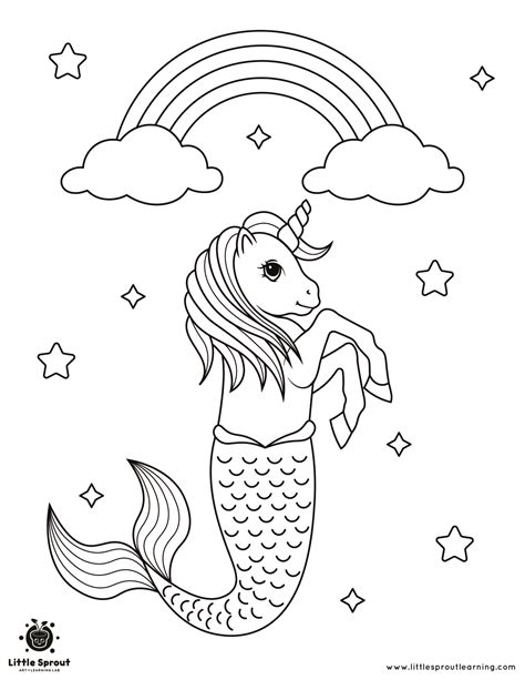 Unicorn Coloring Pages - Little Sprout Art + Learning Lab