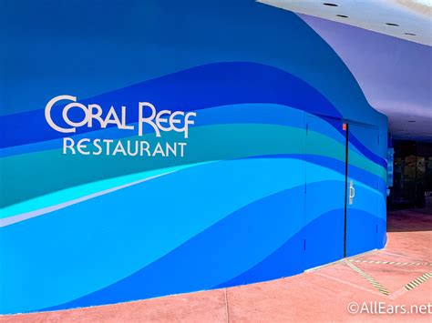 wdw 2022 epcot coral reef restaurant entrance sign atmosphere - AllEars.Net