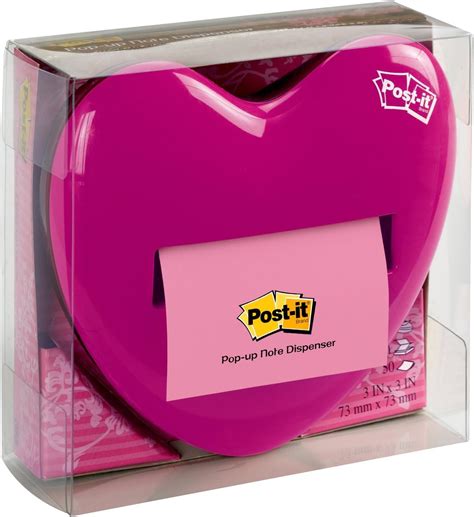 Post-it Heart Dispenser with Z-notes : Amazon.co.uk: Stationery ...