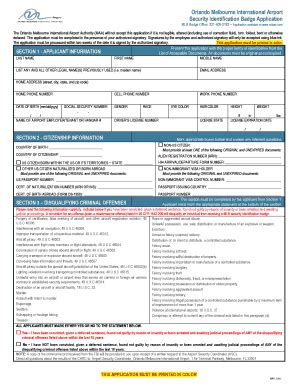 2018 Form FL Melbourne Orlando International Airport Security ...