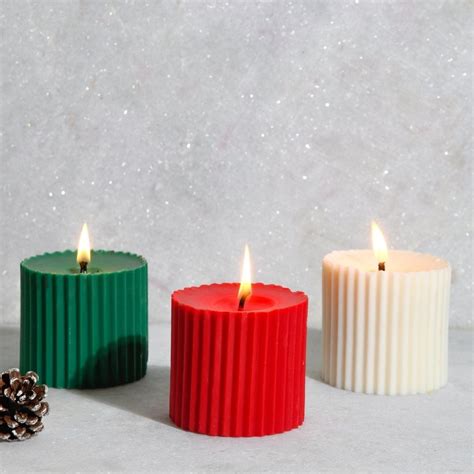 Combo of 3 Scented 'Faith' Pillar C | Woody Fragrance Candle – RAD LVNG
