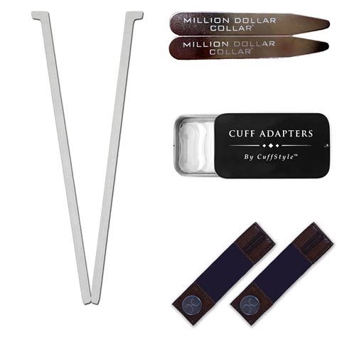 Complete Style Pack - 10-Pack Collar Placket Stays, 4-Pack of Metal ...