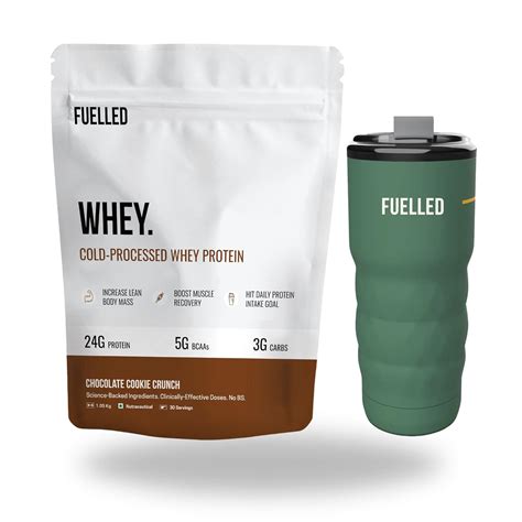 Fuelled Whey Protein Powder Concentrate & Isolate with 24 g Protein, 5 ...