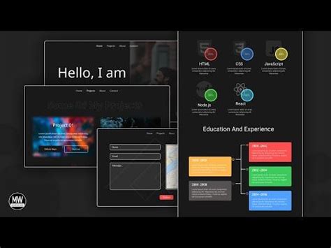 Image result for HTML/CSS Portfolio Source Code