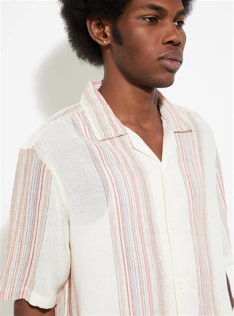 Buy URB_N Men Relaxed Fit Striped Resort Shirt Online at just Rs. 999.0 ...