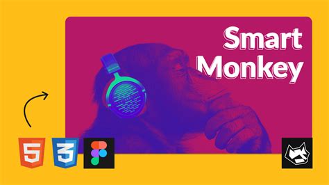 Responsive Smart monkey animation - code and design- HTML, CSS & Figma files!