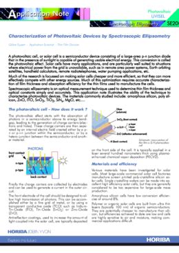 Characterization of photovoltaic devices - HORIBA