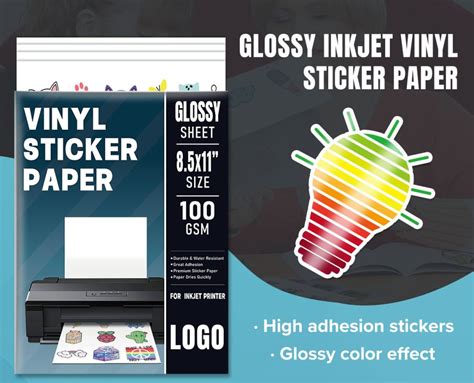 Glossy Vinyl Sticker Paper for Vibrant Stickers - Crystal Code
