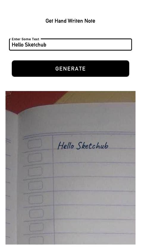 Sketchub • Make Hand Writen Note