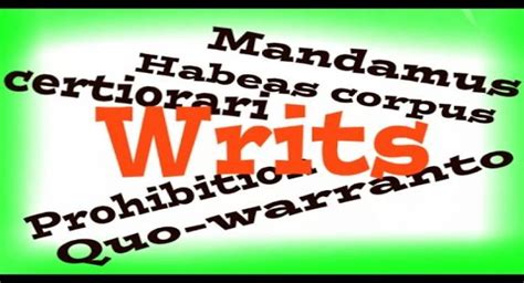 PROHIBITION(WRIT PETITION) | SoOLEGAL