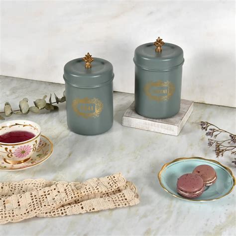 Buy Elan Stainless Steel Round Chai Cheeni Canisters for Kitchen Racks ...