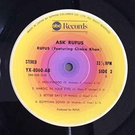 Yahoo!オークション - 国内盤 見開き LP / Rufus Featuring Chaka Khan...