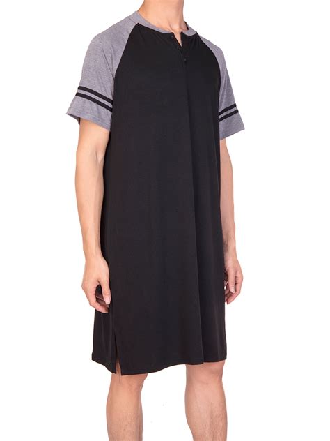 SAYFUT - SAYFUT Big & Tall Mens Sleep Shirts Short Sleeve Nightshirts ...