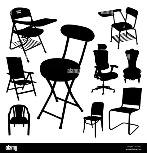 chair wood and metal object silhouette Stock Vector Image & Art - Alamy
