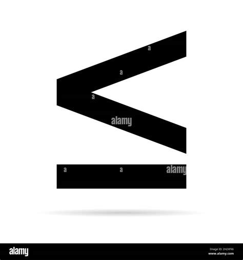 Less than or equal to mathematics symbol, education maths icon, web element vector illustration ...