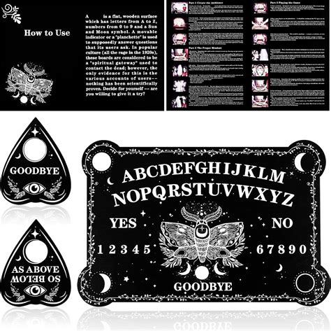 Buy Pendulum Dowsing Divination Board Set Black Wooden Talking Board ...